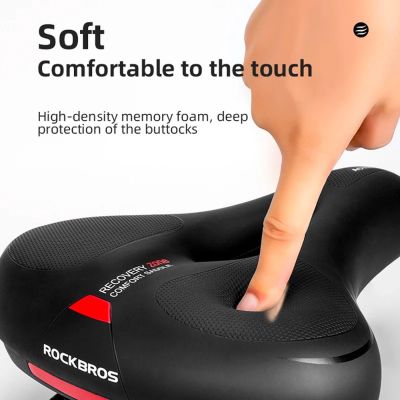 3. Rockbros AQ-6090R bicycle saddle - black and red