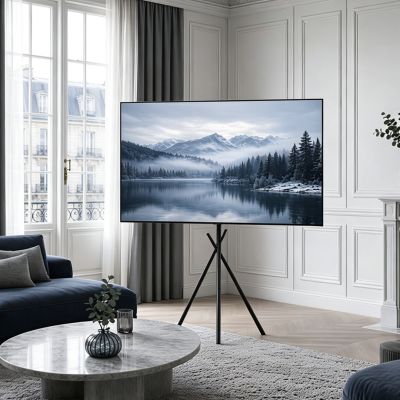 4. MACLEAN TV FLOOR MOUNT / STAND, 27-55", MAX. VESA 200X200, MAX. 60KG MC-181 B
