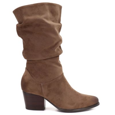 2. Beige Suede Boots Vinceza 58597