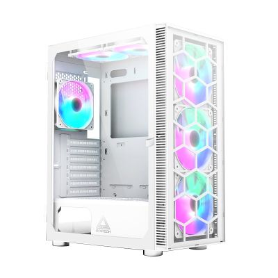 9. Montech X3 TG RGB white computer case