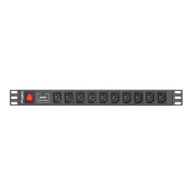 11. Lanberg PDU-10I-0200-IEC-BK power strip (10 sockets in IEC320 standard; 10 A; 2 m; black)