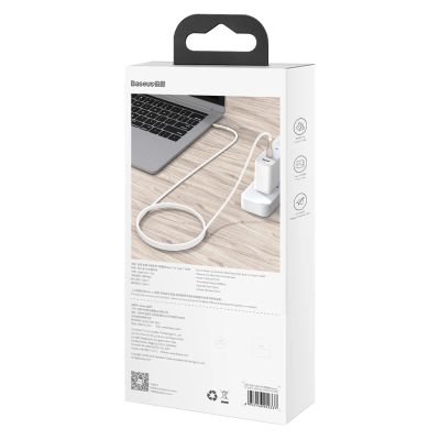 11. Baseus Cafule Metal 100W USB-C - USB-C Cable 2m - White