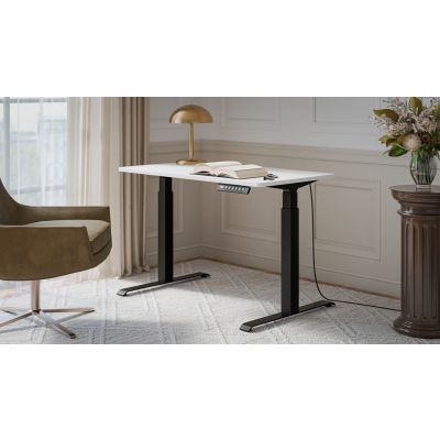3. Electric height adjustable desk MOON 121x67x72-120 black/white