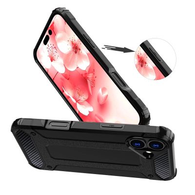 5. Hybrid Armor iPhone 16 Case - Black