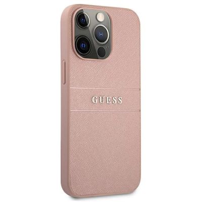 4. Guess GUHCP13XPSASBPI iPhone 13 Pro Max 6.7" pink/pink hardcase Saffiano Stripe