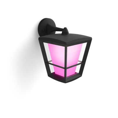 5. HUE Econic Black LED Wall Sconce 15W 2000-6500K 1150LM RGB WCA IP44 Aluminum/Glass