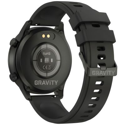 16. Smartwatch Gravity Black 2 Straps GT10-3