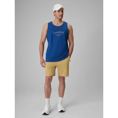 3. Men's regular sleeveless shirt with print 4F 4FRSS26TSLEM331-033S