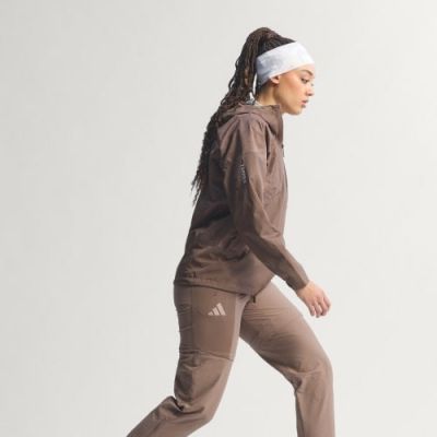 9. Women's adidas TERREX Xperior 2.5L Hybrid Primeknit Climaproof Jacket – Trace Brown, size: L
