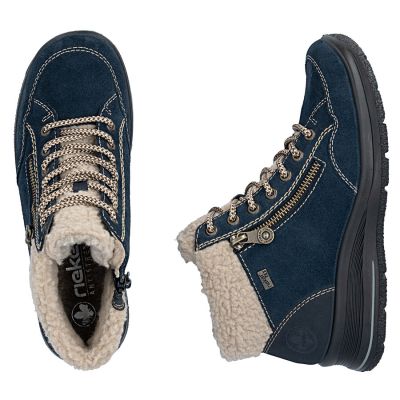 5. Waterproof comfortable navy leather lace-up boots Rieker L7701-14