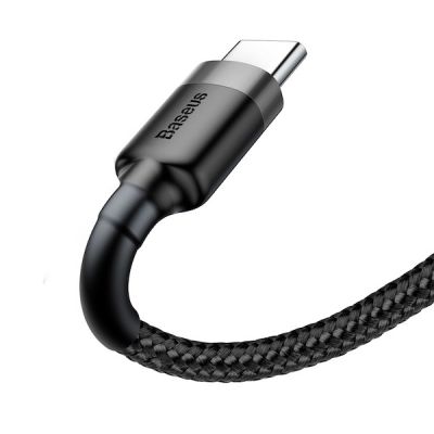3. BASEUS USB CABLE TO USB-C CAFULE 3A 1M GREY-BLACK
