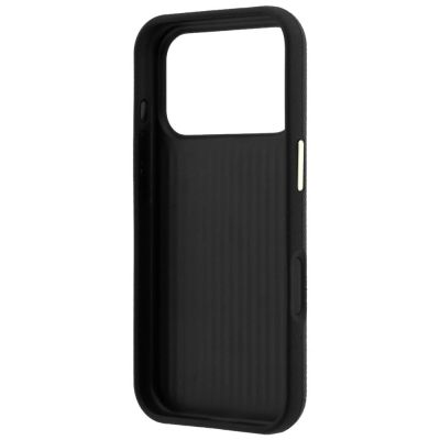 7. Guess Grained & Big Resin Logo Case for iPhone 18 Pro Max / 17 Pro Max - Black