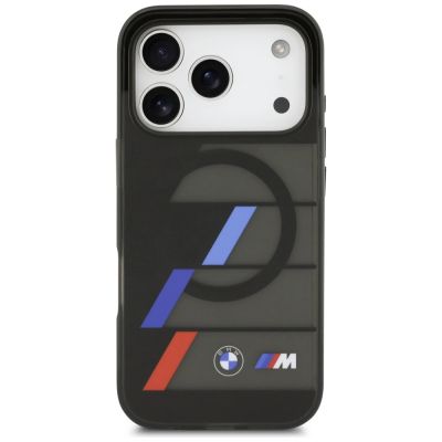 3. BMW M IML Metal Buttons Tricolor Lines MagSafe Case for iPhone 17 Pro - Black