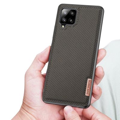 6. Dux Ducis Fino case covered with nylon material for Samsung Galaxy A42 5G green