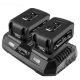 4. Energy+ set 2x 4ah battery with double charger