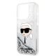 6. Karl Lagerfeld Glitter Karl's Head case for iPhone 14 Pro Max - silver