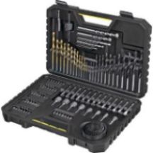 Set of drill bits in a strong case, 100 pieces, STANLEY