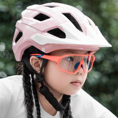 6. Rockbros LK-67 Youth Bike Helmet with Detachable Visor 54–58 cm - Pink
