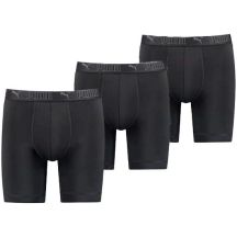 Puma Men's Boxer Briefs Long 3-Pack Black Comfortable