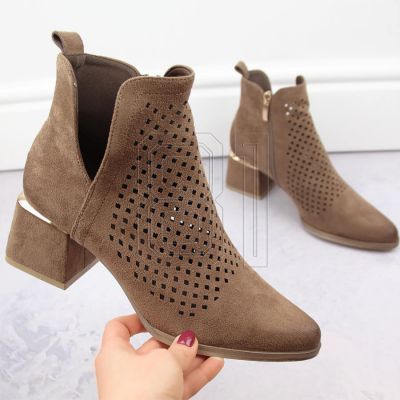 10. Potocki W WOL213B suede high-heeled ankle boots, brown