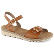 Wedge sandals with a buckle Sergio Leone W SK446 brown