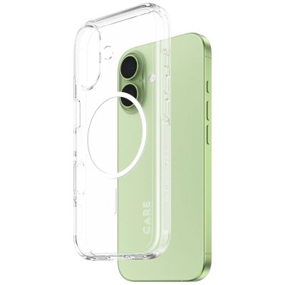 2. CARE by PanzerGlass Flagship Urban Explorer Case w. White MagSafe for iPhone 17 - Transparent