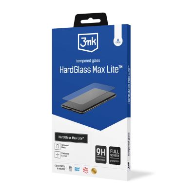 16. Tempered glass 3mk HardGlass Max Lite Black for Motorola Moto G55 5G