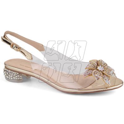 Transparent S.Barski W OLI248C gold sandals