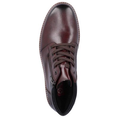 9. Rieker M RKR625 comfortable leather ankle boots lined with wool, brown