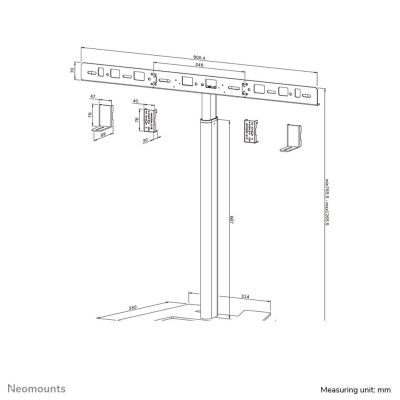 17. Neomounts BOS Videobar-Bodenstativ schwarz Max.10KG