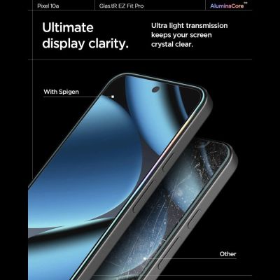9. Spigen Glas.tR EZ Fit Pro 2-Pack Tempered Glass Screen Protector for Google Pixel 10A