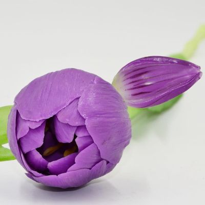20. BOUQUET OF 5 PURPLE PEONY TULIPS 39 CM LIFE-LIKE SPRING DECORATION