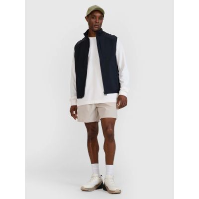 7. Men's sleeveless vest with stand-up collar 4F 4FWSS25TVJAM194-20S