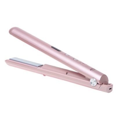 Adler Cordless AD_2327p Cordless Hair Straightener | Ceramic Heating System | LED Display | Temperature (min) 160 °C | Temperature (max) 220 °C | Pink