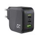 GREEN CELL MULTI USB CHARGER GAN GC POWERGAN 65W PD 3.0 QC 3.0 2XUSB-C 1XUSB-A