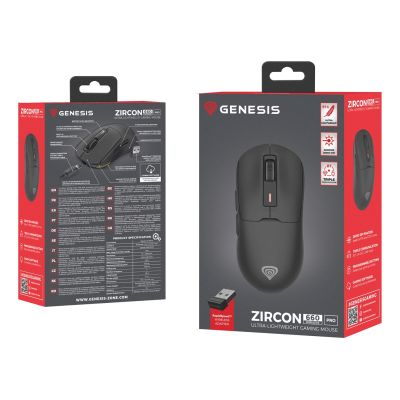 12. GENESIS NMG-2193 Gaming Mouse Ambidextrous Bluetooth + USB Type-C Optical 26000 DPI