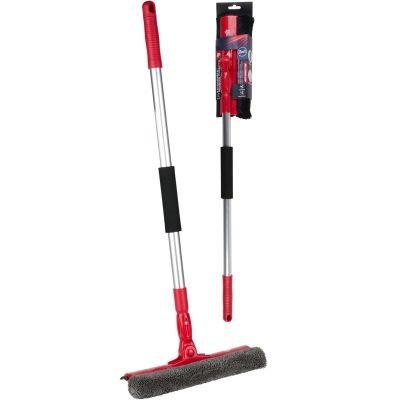 DIRT DEVIL MICROFIBER GLASS AND MIRROR CLEANING SQUEEGEE WITH TELESCOPIC HANDLE