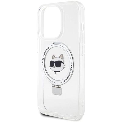 6. Karl Lagerfeld KLHMP15LHMRSCHH iPhone 15 Pro 6.1" white/white hardcase Ring Stand Choupette Head MagSafe
