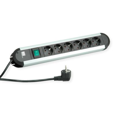 Bachmann PRIMO power strip 1.75 m 6 x network sockets Black, Gray
