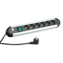 Bachmann PRIMO power strip 1.75 m 6 x network sockets Black, Gray