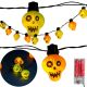 HALLOWEEN SKULL GARLAND 10LED