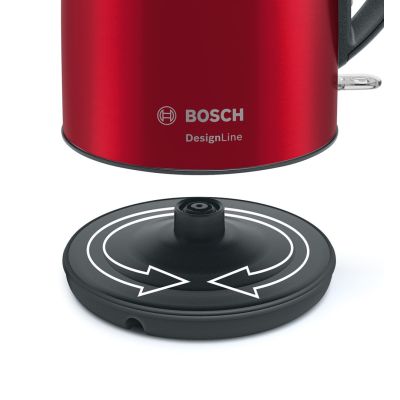 18. Bosch TWK3P424 Electric Kettle 1.7 L 2400 W Gray, Red