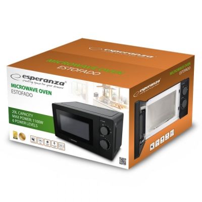 10. ESPERANZA ESPERANZA MICROWAVE OVEN ESTOFADO BLACK EKO011K