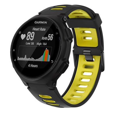4. Silicone strap for Garmin G02 - black and yellow