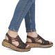 6. Rieker V1765-24 women's brown wedge sandals