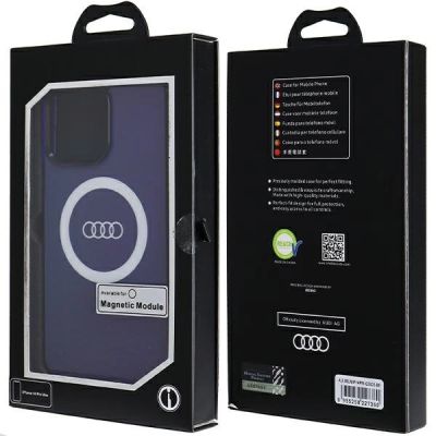 7. Audi IML Big Logo MagSafe case for iPhone 14 Pro Max - blue