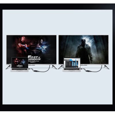 10. Ugreen adapter HDMI - VGA micro USB / audio 3.5 mm mini jack black (40248)