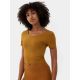Women's quick-drying yoga crop top T-shirt 4F