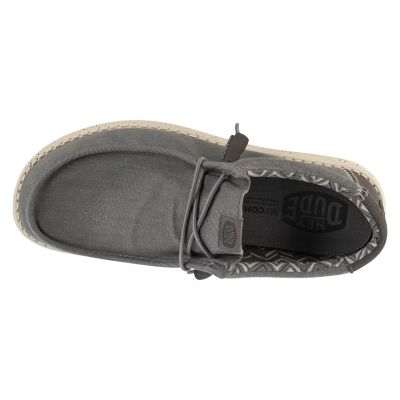 3. Hey Dude Wally Stretch Canvas 40700-1XA Grey 42