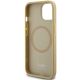 7. Hello Kitty Leather Kitty Head MagSafe case for iPhone 14 - gold
